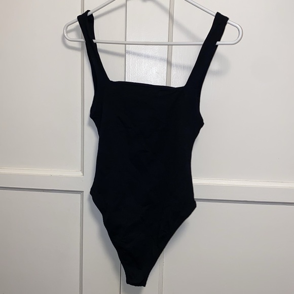 Zara Medium Black Ribbed Bodysuit - Picture 3 of 9